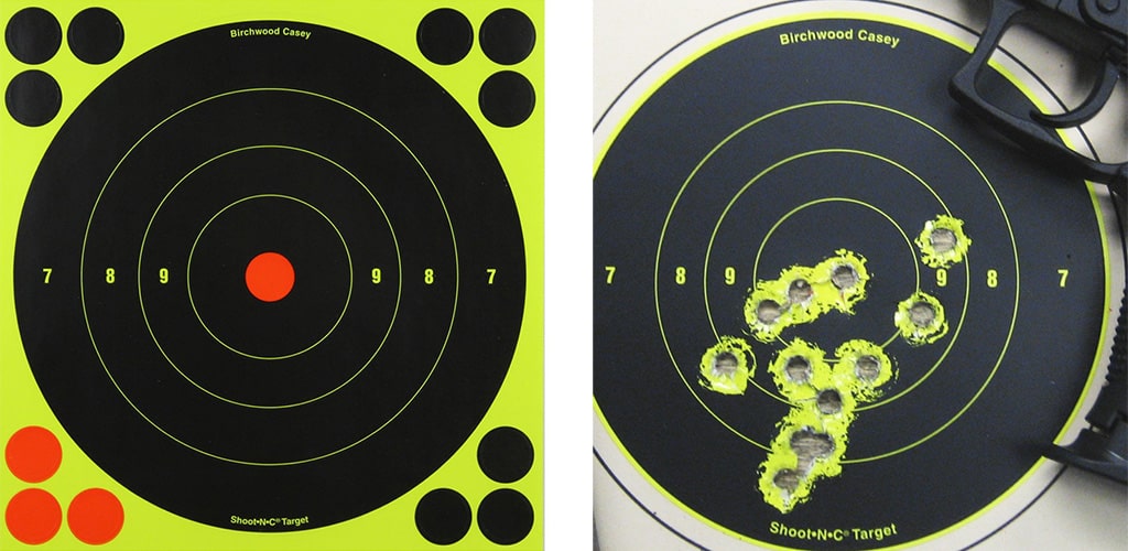 Birchwood Casey Shoot NC Targets for easily seeing where you hit